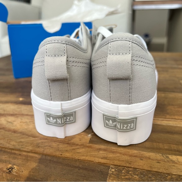 Adidas Originals Nizza Platform Shoes - Grey & White - Picture 4 of 5